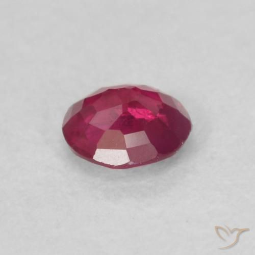 Ruby Gemstone in 3.5 mm (calibrated) Size for Sale, Ruby Stone in Pinkish Red Color