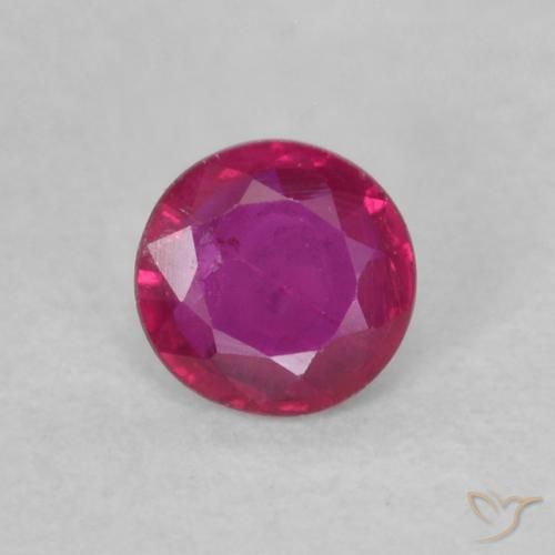 0.14ct Natural Pinkish Red Ruby, Round, VS