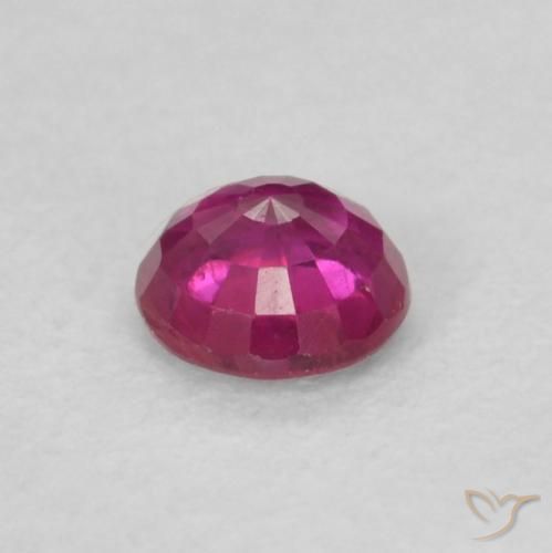 Ruby Gemstone in 3.5 mm (calibrated) Size for Sale, Ruby Stone in Pinkish Red Color