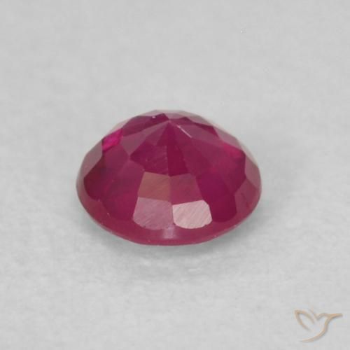 Ruby Gemstone in 3.5 mm (calibrated) Size for Sale, Ruby Stone in Light Red Color
