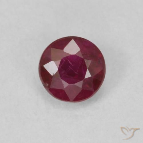 0.32ct Natural Dark Red Ruby, Round, VS