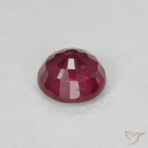 Ruby Gemstone in 3.8 mm Size for Sale, Ruby Stone in Dark Red Color