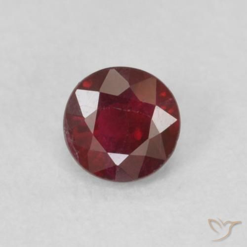 0.30ct Natural Wine Red Ruby, Round, SI