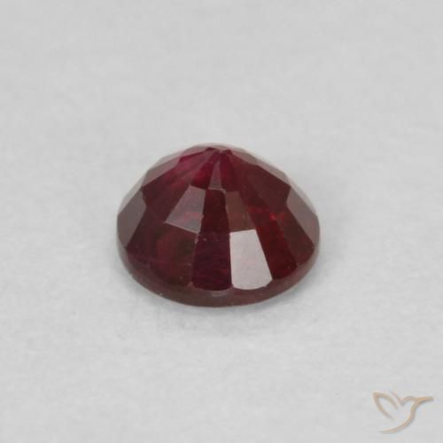 Ruby Gemstone in 3.7 mm Size for Sale, Ruby Stone in Wine Red Color