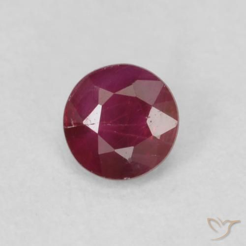 0.28ct Natural Deep Red Ruby, Round, SI