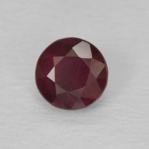 0.29 ct Red Ruby Stone, Natural Ruby in Round Facet Shape for Sale