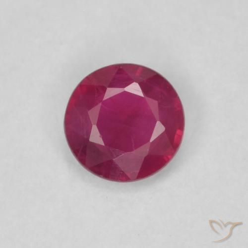 0.24ct Natural Pinkish Red Ruby, Round, SI