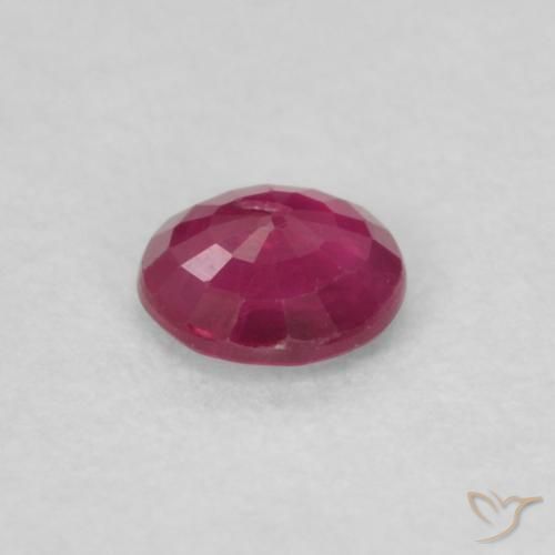 Ruby Gemstone in 3.8 mm Size for Sale, Ruby Stone in Pinkish Red Color