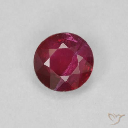 0.27ct Natural Deep Red Ruby, Round, VS
