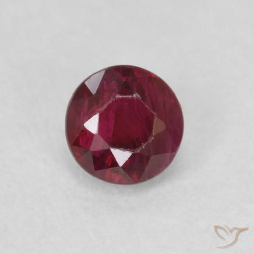 0.33ct Natural Wine Red Ruby, Round, VS