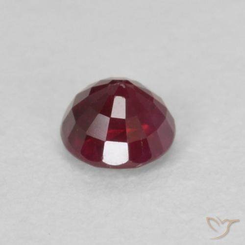 Ruby Gemstone in 3.8 mm Size for Sale, Ruby Stone in Wine Red Color