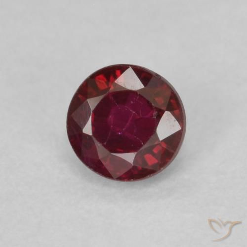 0.33ct Natural Medium Red Ruby, Round, VS