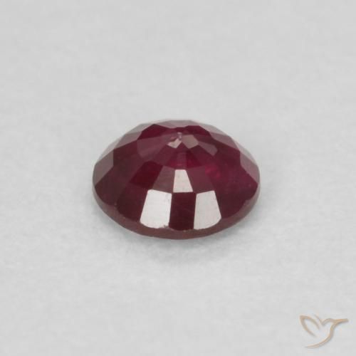 Ruby Gemstone in 3.8 mm Size for Sale, Ruby Stone in Wine Red Color