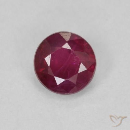 0.32ct Natural Dark Red Ruby, Round, VS