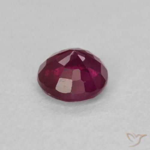 Ruby Gemstone in 3.8 mm Size for Sale, Ruby Stone in Dark Red Color