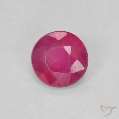 0.29 ct Red Ruby Stone, Natural Ruby in Round Facet Shape for Sale