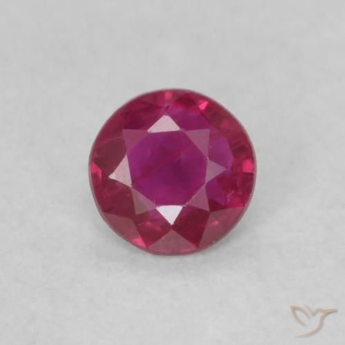 0.16ct Natural Pinkish Red Ruby, Round, VS