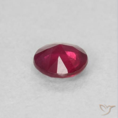 Ruby Gemstone in 3.3 mm Size for Sale, Ruby Stone in Deep Wine Red Color