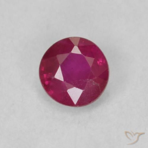 0.20ct Natural Pinkish Red Ruby, Round, VS