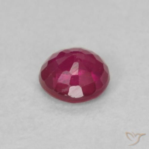 Ruby Gemstone in 3.5 mm (calibrated) Size for Sale, Ruby Stone in Pinkish Red Color