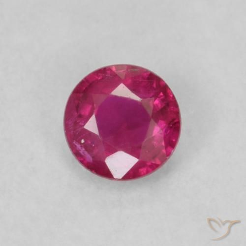 0.19ct Natural Pinkish Red Ruby, Round, VS