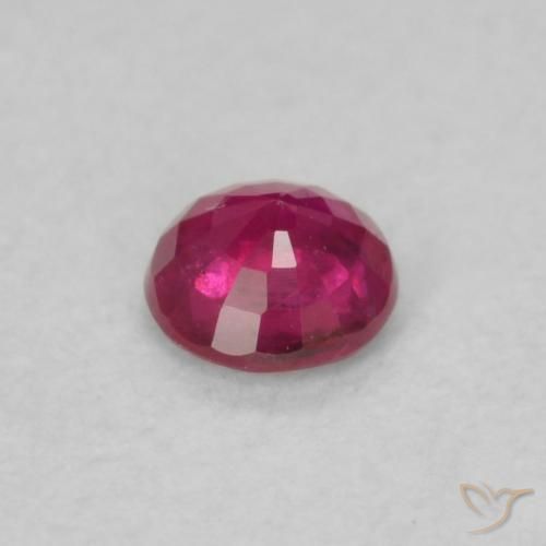 Ruby Gemstone in 3.3 mm Size for Sale, Ruby Stone in Pinkish Red Color