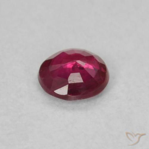 Ruby Gemstone in 3.5 mm (calibrated) Size for Sale, Ruby Stone in Deep Wine Red Color