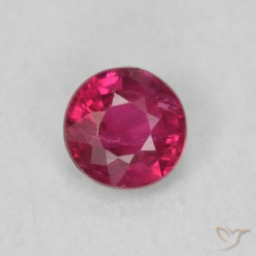 0.20ct Natural Pinkish Red Ruby, Round, VS, Photo A