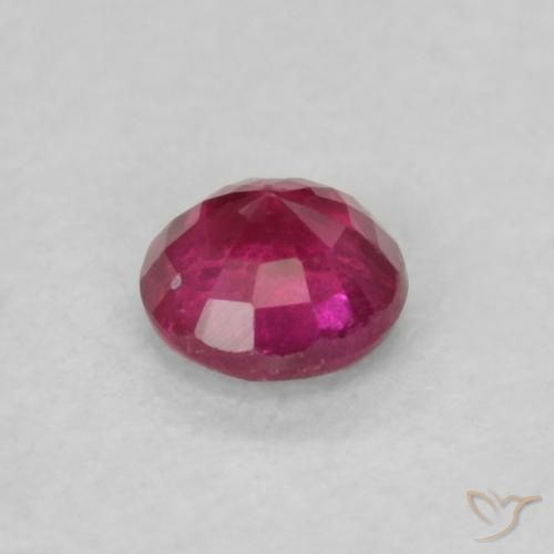 Ruby Gemstone in 3.5 mm (calibrated) Size for Sale, Ruby Stone in Pinkish Red Color