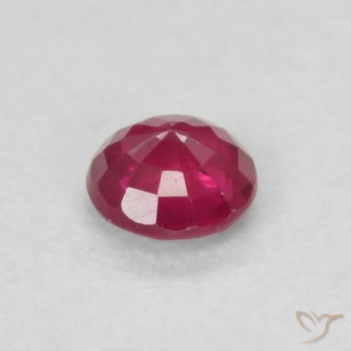 Ruby Gemstone in 3.5 mm (calibrated) Size for Sale, Ruby Stone in Deep Red Color