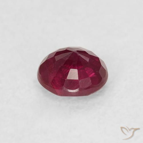 Ruby Gemstone in 3.5 mm (calibrated) Size for Sale, Ruby Stone in Deep Red Color