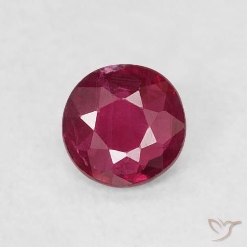 0.18ct Natural Dark Red Ruby, Round, VS-SI