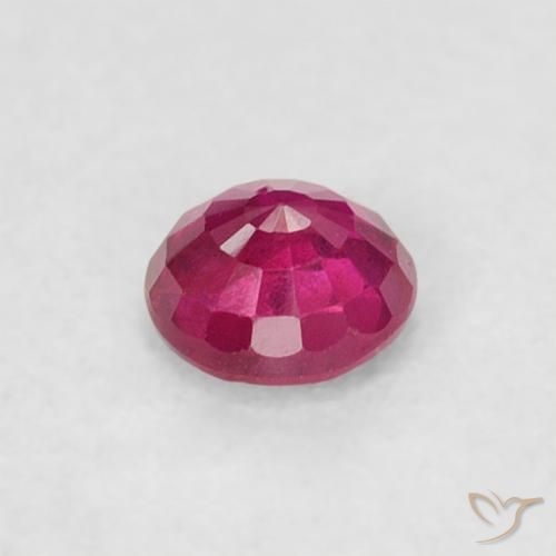 Ruby Gemstone in 3.5 mm (calibrated) Size for Sale, Ruby Stone in Pinkish Red Color