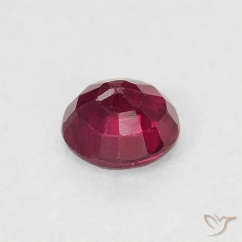 Ruby Gemstone in 3.5 mm (calibrated) Size for Sale, Ruby Stone in Dark Red Color