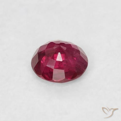 Ruby Gemstone in 3.3 mm Size for Sale, Ruby Stone in Deep Reddish Pink Color