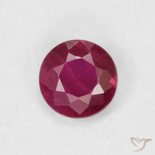 0.20ct Natural Deep Wine Red Ruby, Round, VS-SI