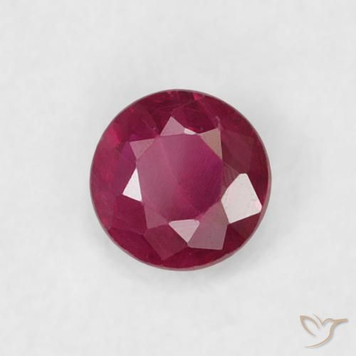 0.20 ct Red Ruby Stone, Natural Ruby in Round Facet Shape for Sale
