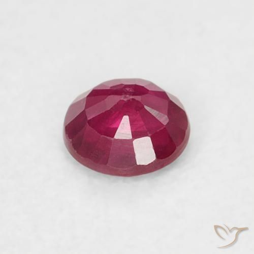 Ruby Gemstone in 3.5 mm (calibrated) Size for Sale, Ruby Stone in Deep Wine Red Color