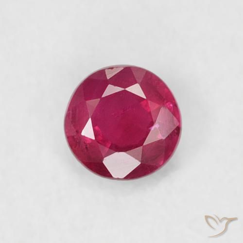 0.20ct Natural Pinkish Red Ruby, Round, SI