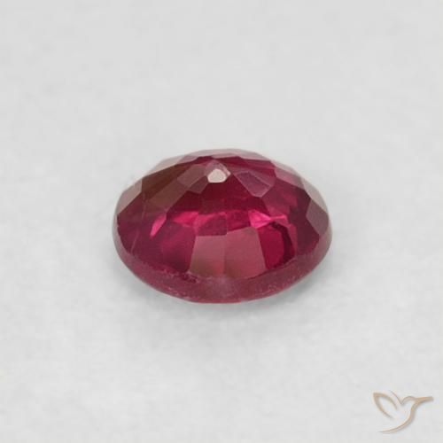 Ruby Gemstone in 3.5 mm (calibrated) Size for Sale, Ruby Stone in Medium Dark-Red Color