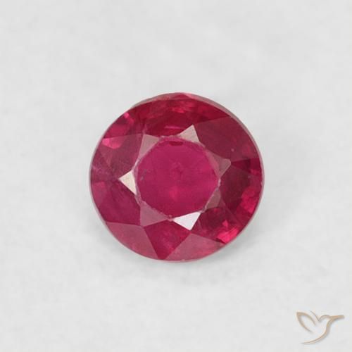 0.18ct Natural Pinkish Red Ruby, Round, VS-SI