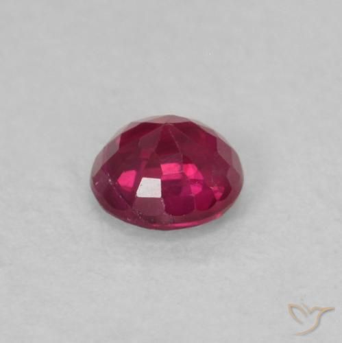 Ruby Gemstone in 3.5 mm (calibrated) Size for Sale, Ruby Stone in Medium Dark-Red Color