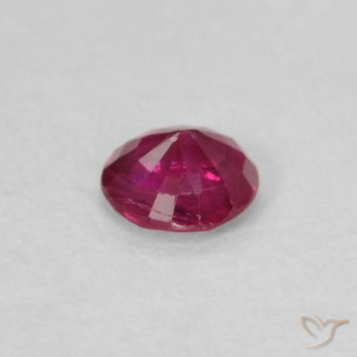 Ruby Gemstone in 3.5 mm (calibrated) Size for Sale, Ruby Stone in Light Red Color