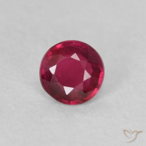 0.17ct Natural Pinkish Red Ruby, Round, VS