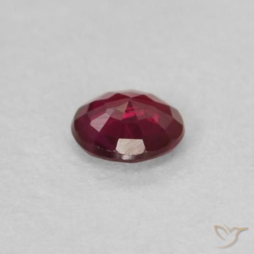 Ruby Gemstone in 3.5 mm (calibrated) Size for Sale, Ruby Stone in Pinkish Red Color