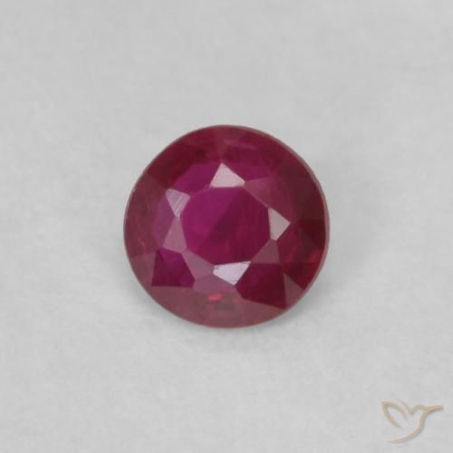 0.17ct Natural Dark Red Ruby, Round, VS