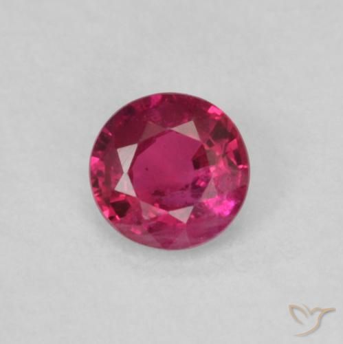 0.21ct Natural Reddish Pink Ruby, Round, VS