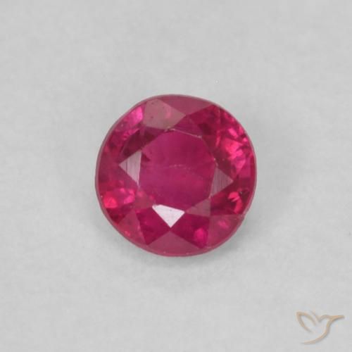 0.21ct Natural Light Red Ruby, Round, VS