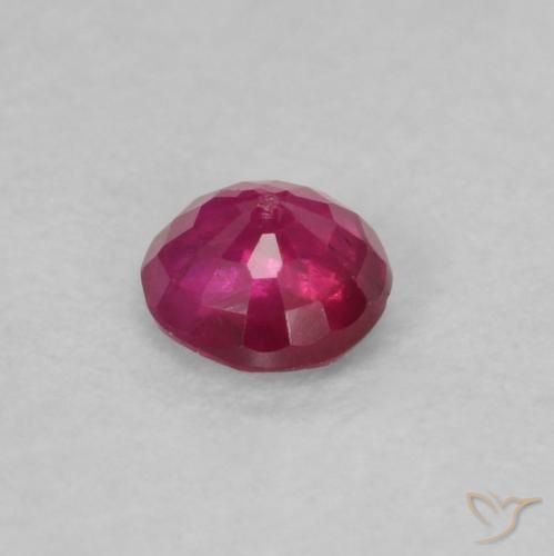 Ruby Gemstone in 3.5 mm (calibrated) Size for Sale, Ruby Stone in Light Red Color