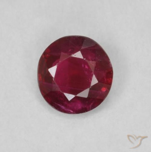 0.25 ct Red Ruby Gemstone, Ruby Gem in Round Facet Shape for Sale.